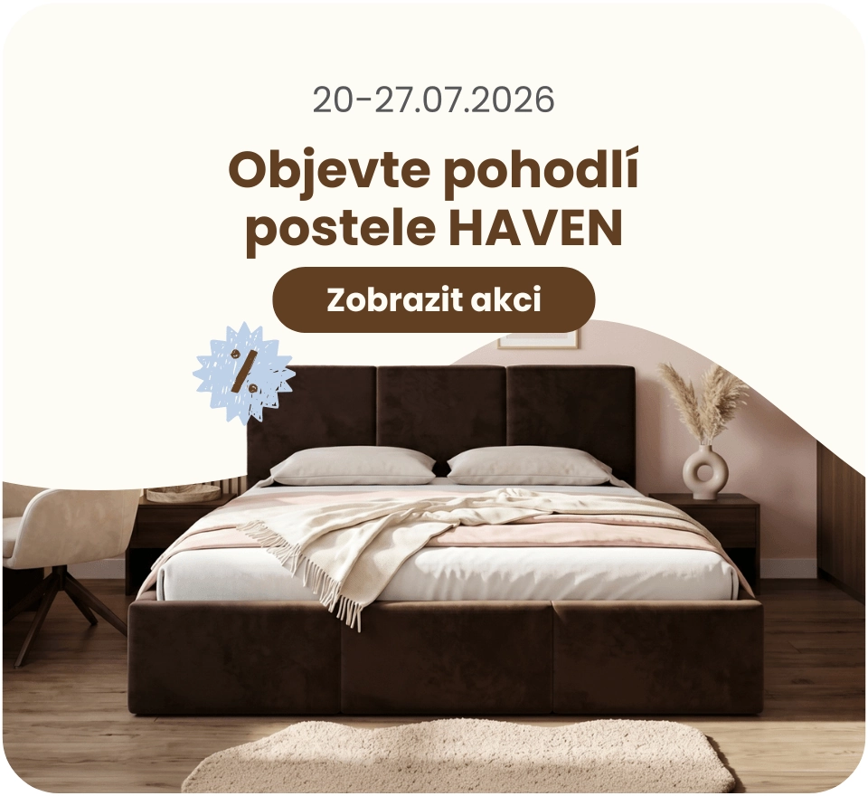 Akce na čalouněné postele HAVEN 20-27.07